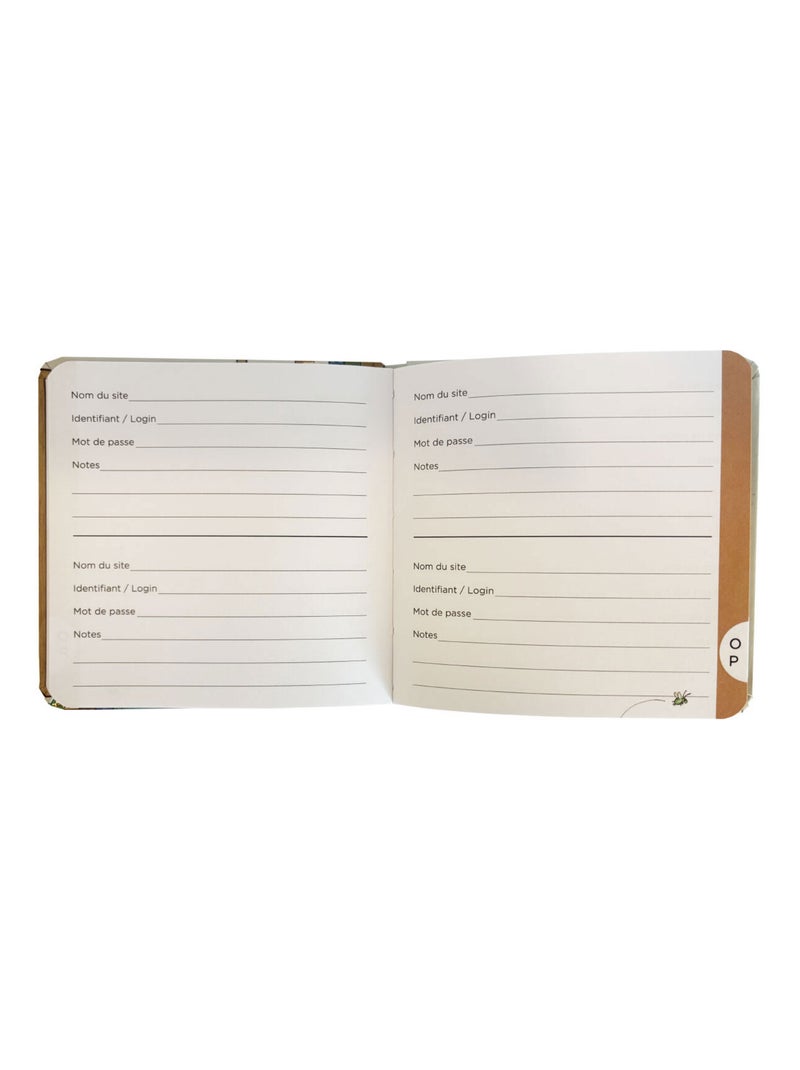 Carnet répertoire à mots de passe chaton  96 pages Beige - Kiabi