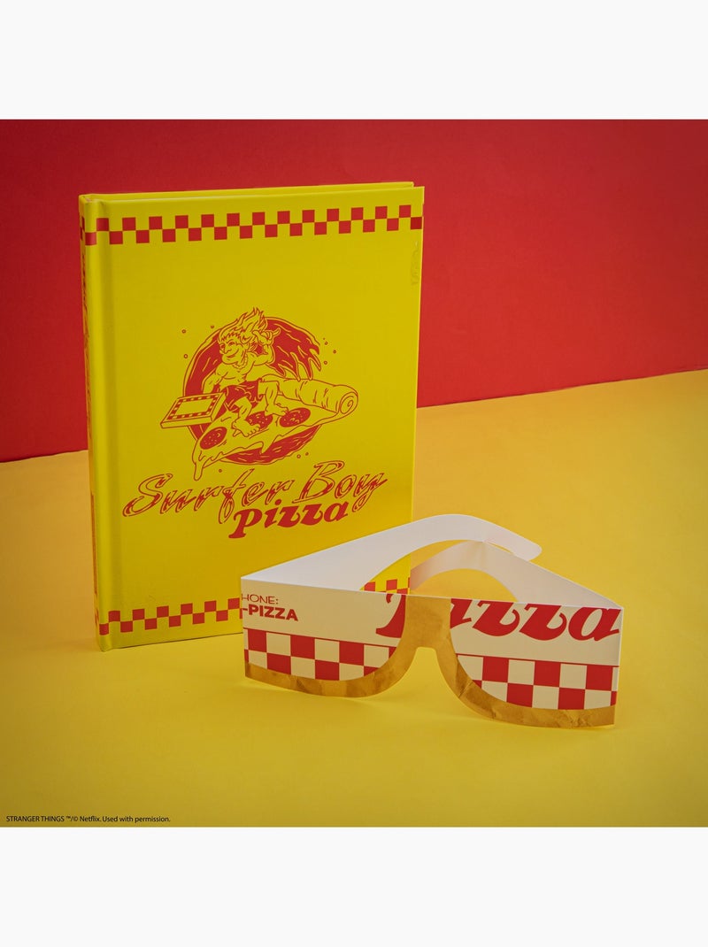 Carnet Surfer Boy Pizza - Stranger Things Jaune - Kiabi