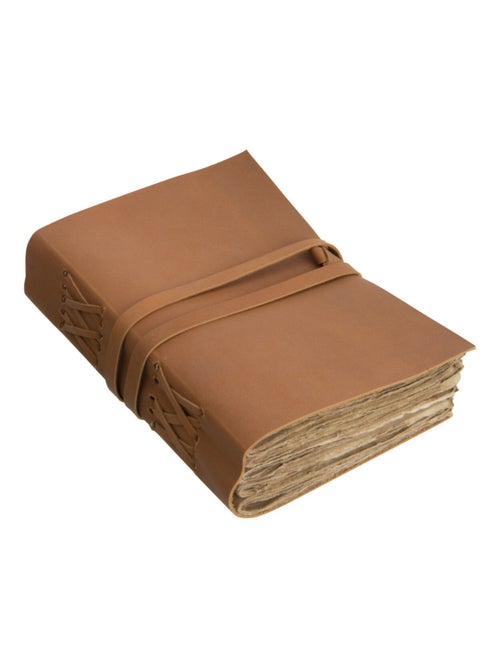 Carnet vintage avec une couverture en cuir - Kiabi