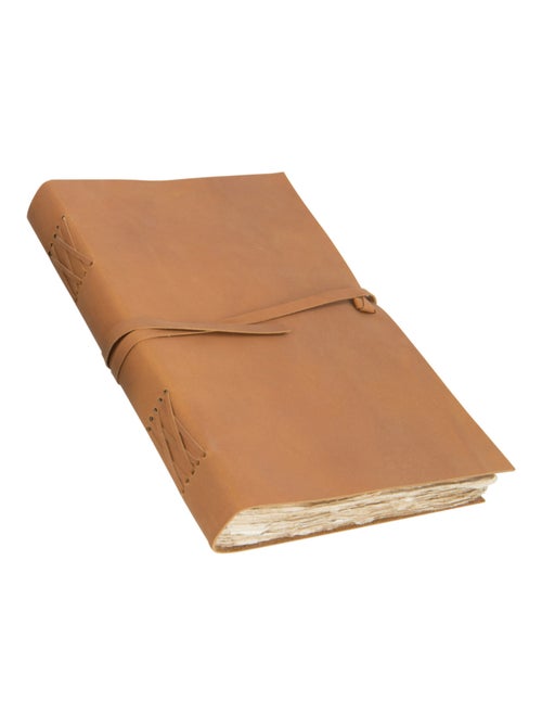 Carnet vintage avec une couverture en cuir - Kiabi