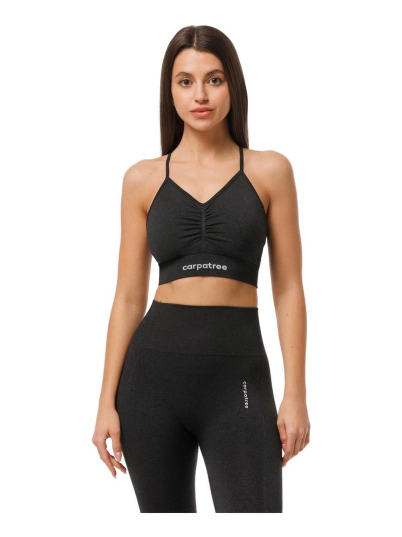 Carpatree - Brassière de sport ALLURE Noir ébène - Kiabi