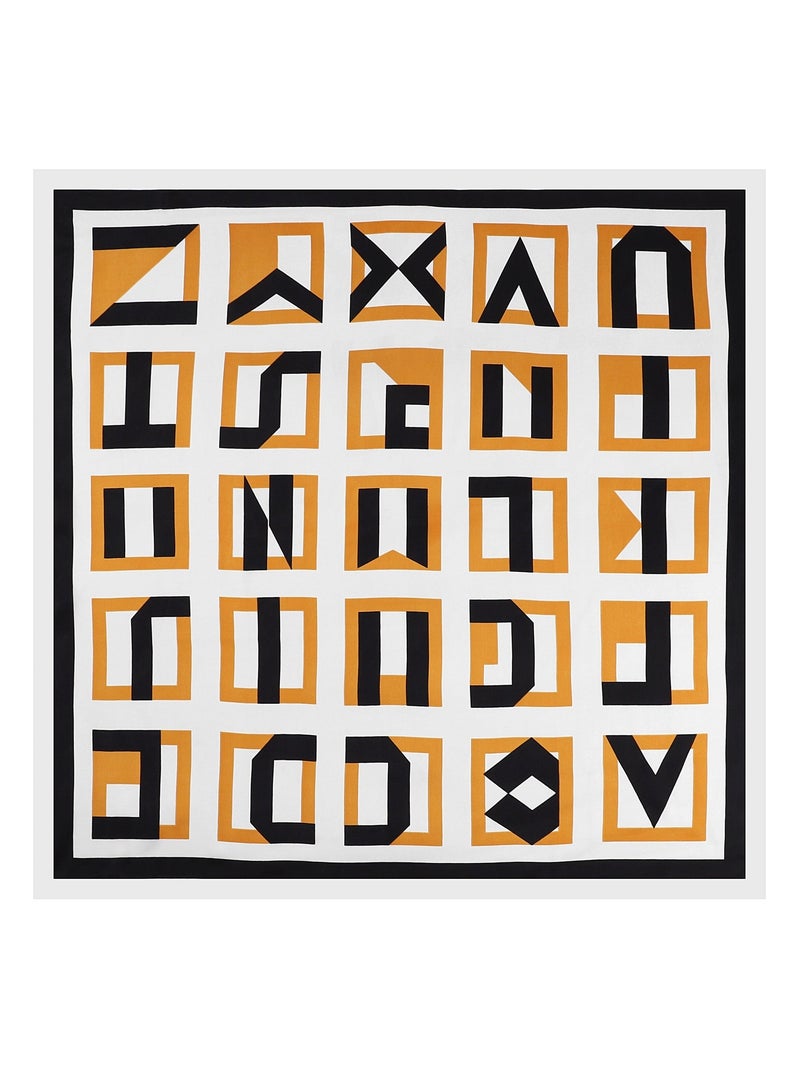 Carré de Soie ALPHABET Or - Kiabi
