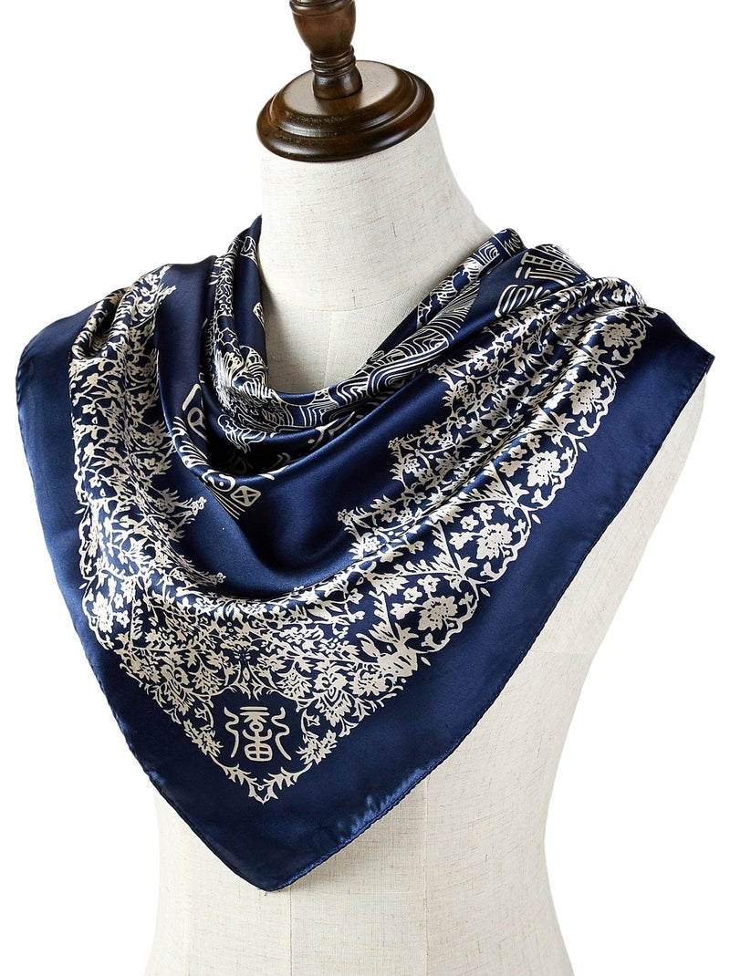 Carré de Soie Asia Bleu marine - Kiabi