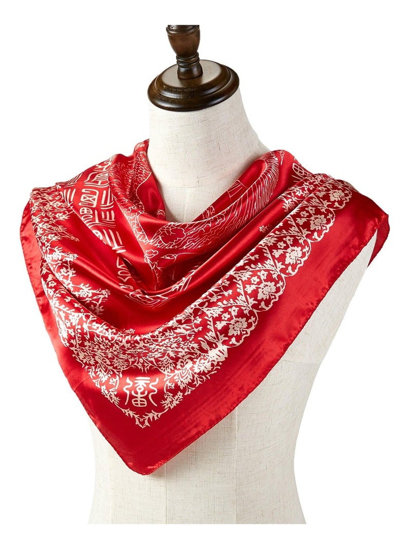 Carré de Soie Asia Rouge - Kiabi