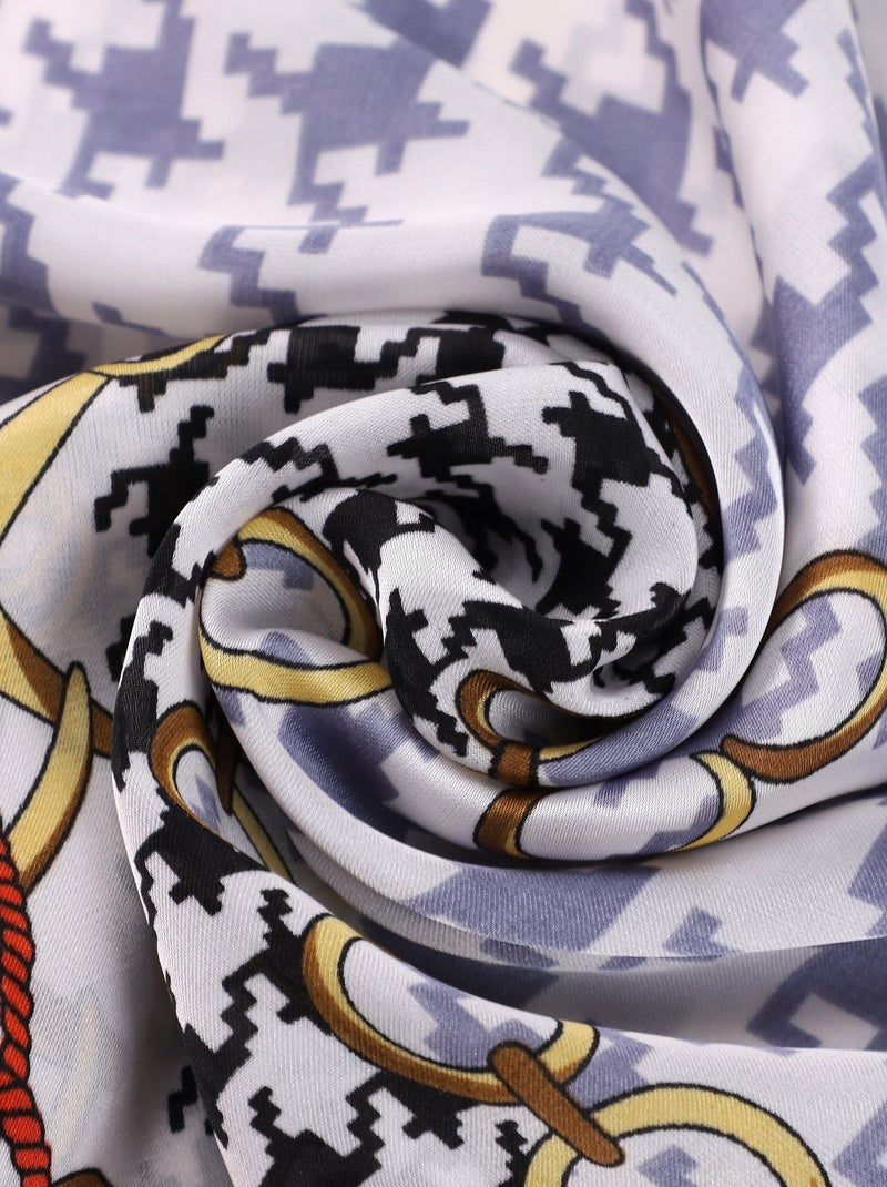 Carré de Soie BEAN Bleu - Kiabi