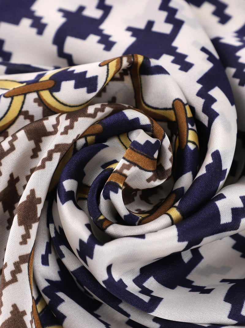 Carré de Soie BEAN Bleu marine - Kiabi