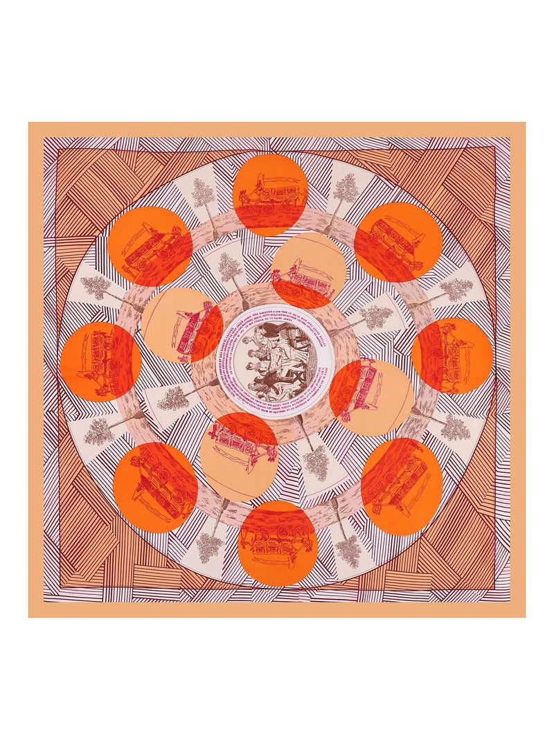 Carré de Soie CERCLE Orange - Kiabi