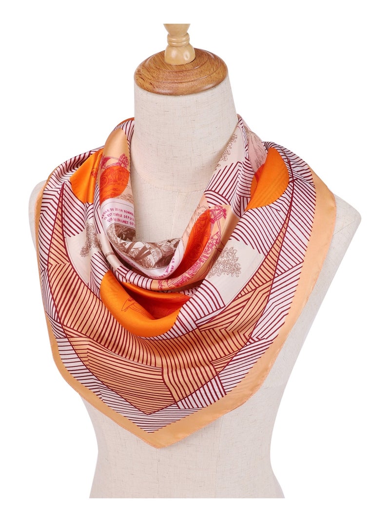 Carré de Soie CERCLE Orange - Kiabi