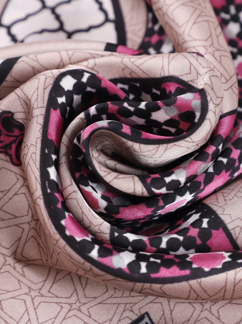 Carré de Soie EUCA Marron chocolat - Kiabi