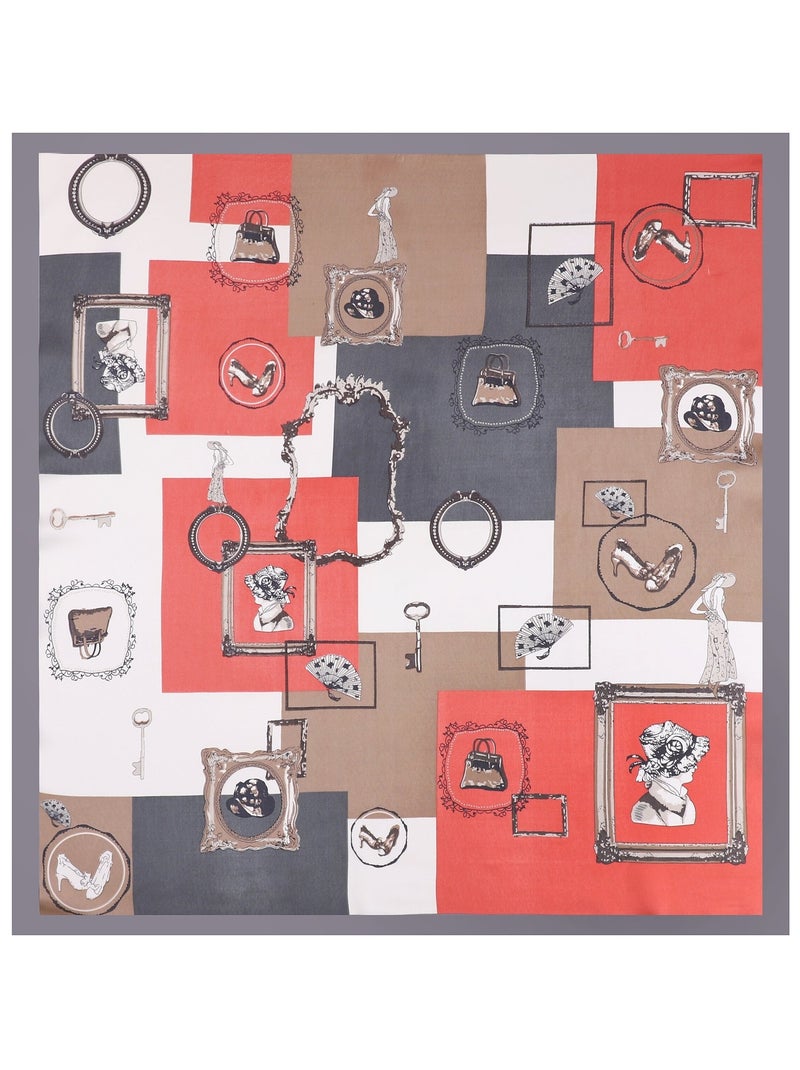Carré de Soie FRAME Orange - Kiabi