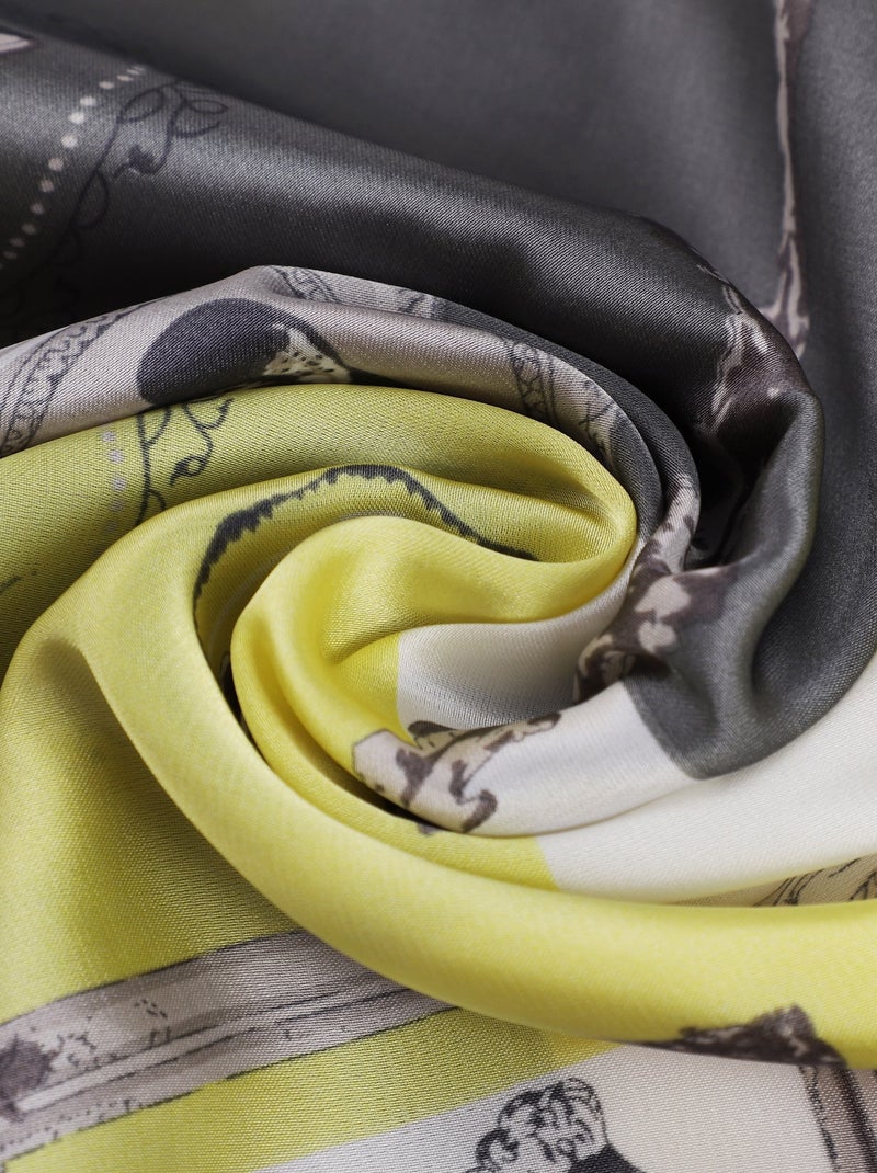 Carré de Soie FRAME Vert - Kiabi