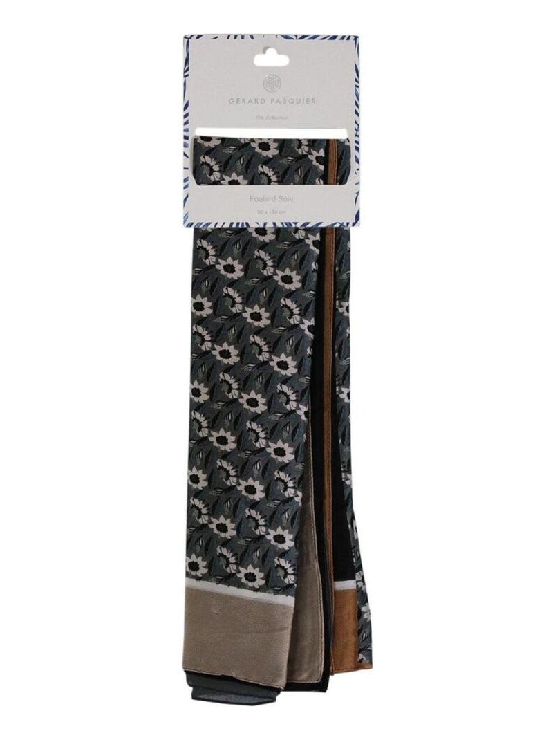 Carré de soie Gerard Pasquier HATHOR Taupe - Kiabi