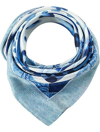 Carré de soie Grand Blue Tiger