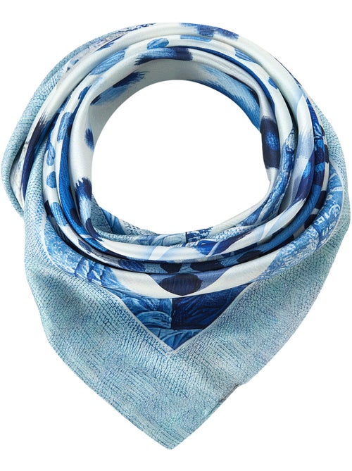 Carré de soie Grand Blue Tiger - Kiabi