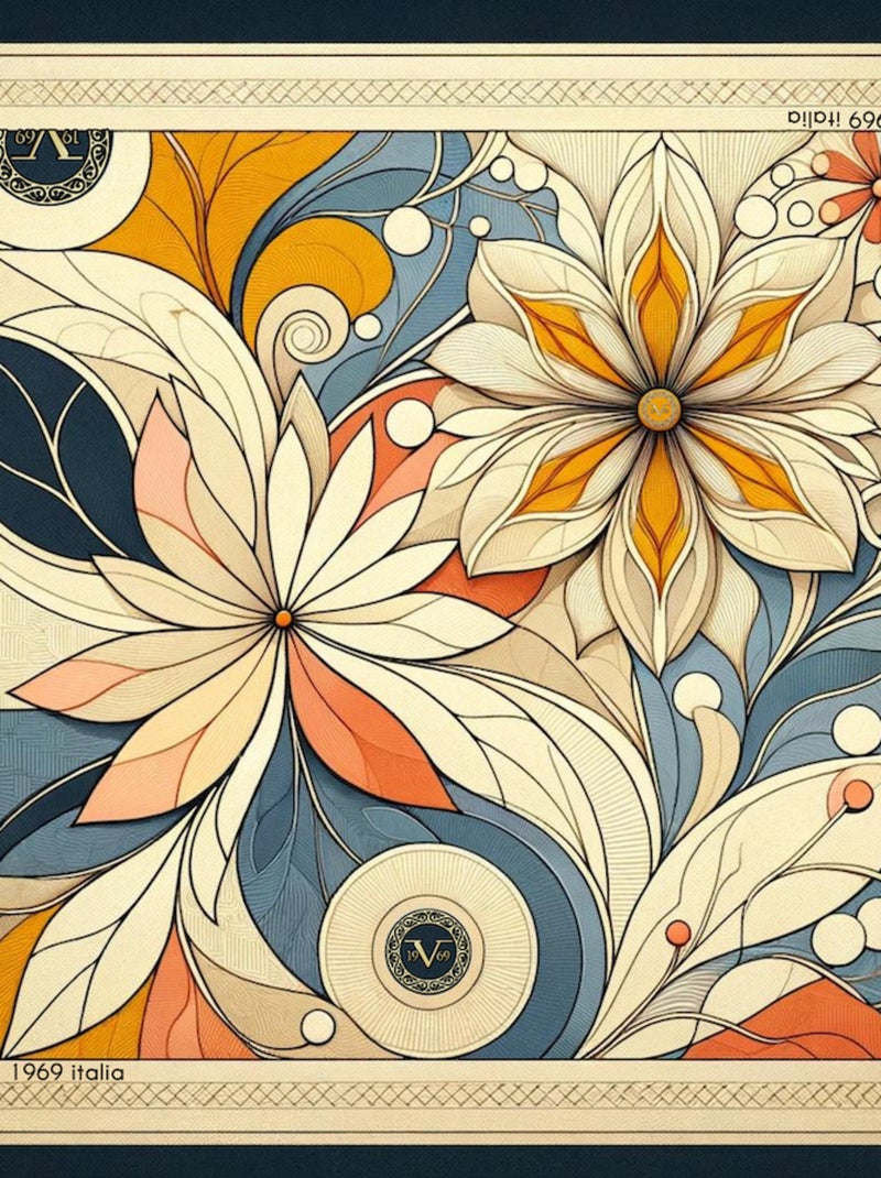 Carré de soie Grand Mystic Flowers Multicolore - Kiabi