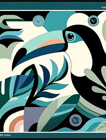 Carré de soie Grand Pelican