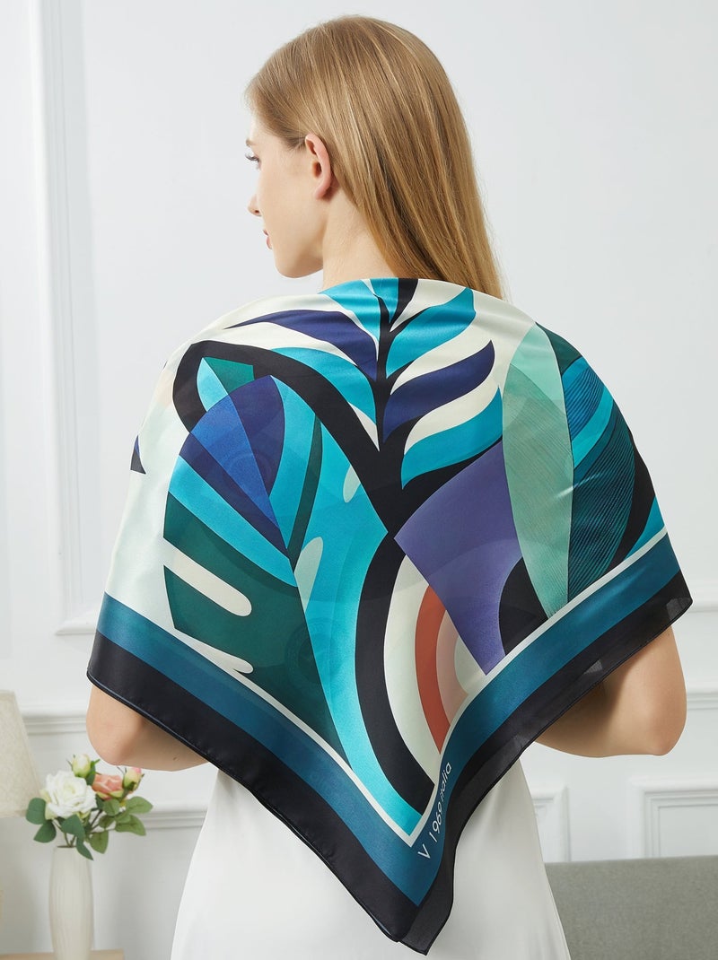 Carré de soie Grand Pelican Vert d'eau - Kiabi