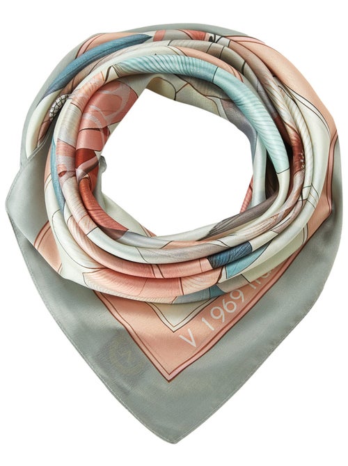 Carré de soie Grand Spring Flowers - Kiabi