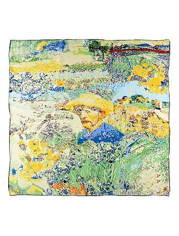 Carré de soie Hommage à Van Gogh