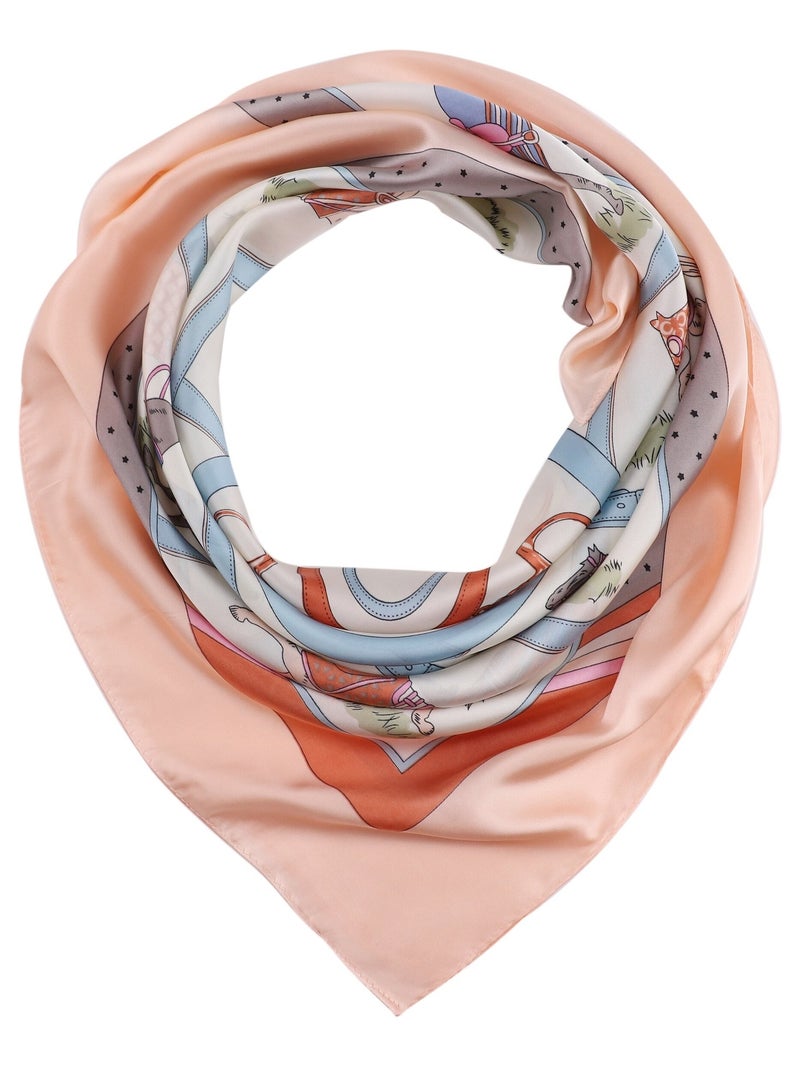 Carré de Soie HORSE Rose - Kiabi