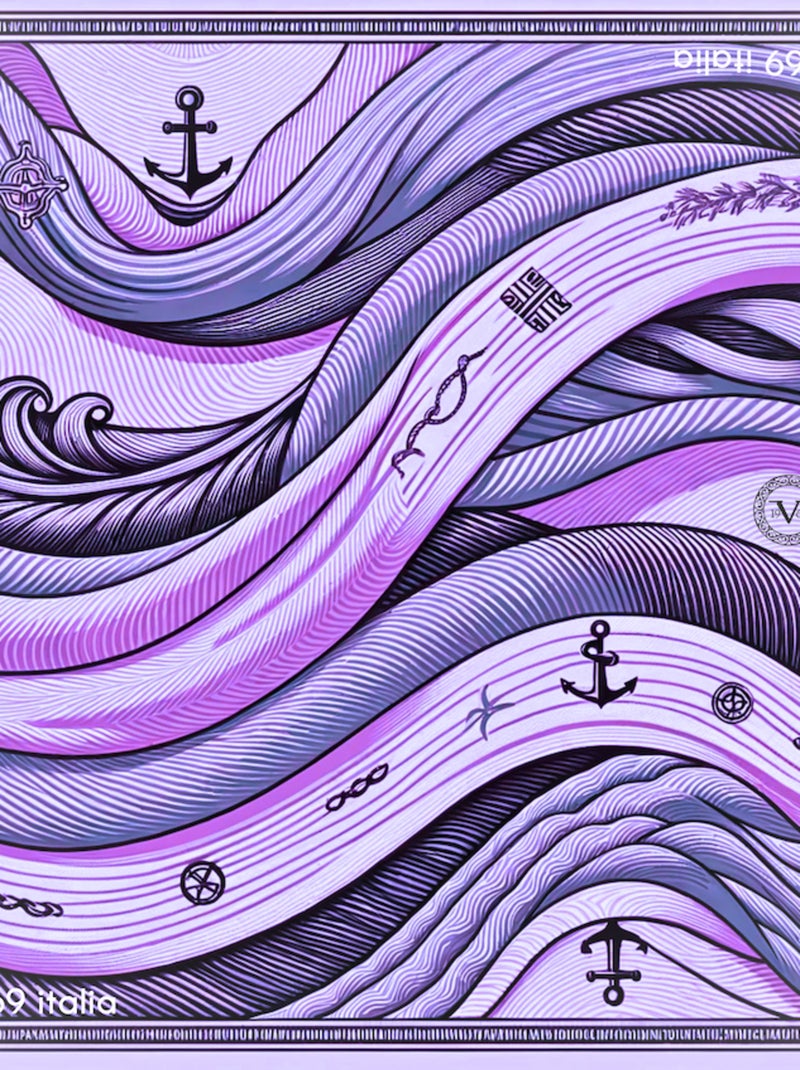 Carré de soie Italian Sea Violet - Kiabi