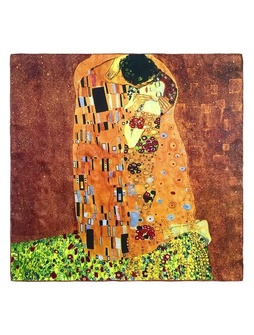 Carré de soie Klimt "Le Baiser" Original - Kiabi