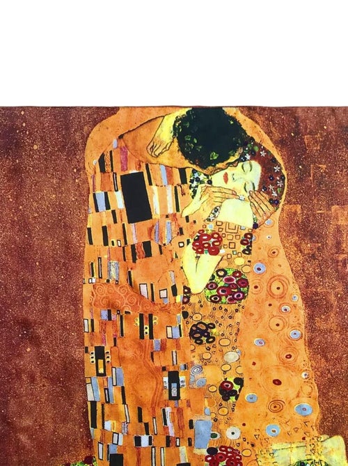 Carré de soie Klimt "Le Baiser" Original - Kiabi