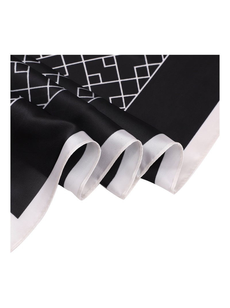 Carré de Soie LABYRINTHE Noir - Kiabi