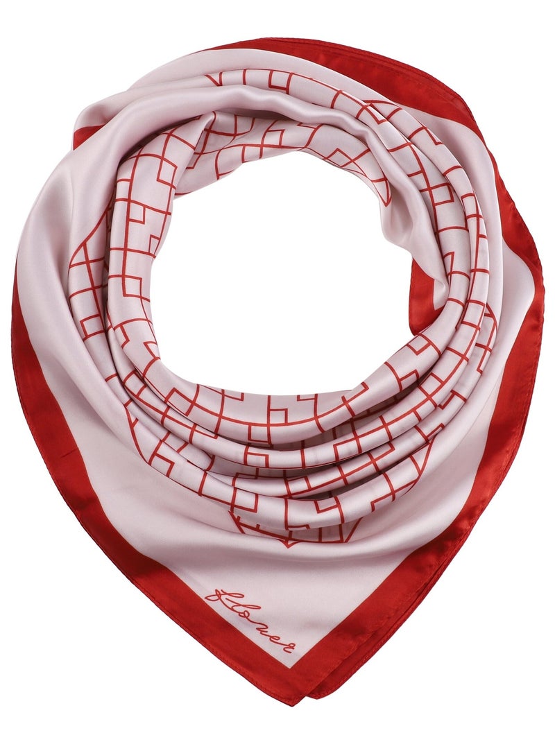 Carré de Soie LABYRINTHE Orange - Kiabi