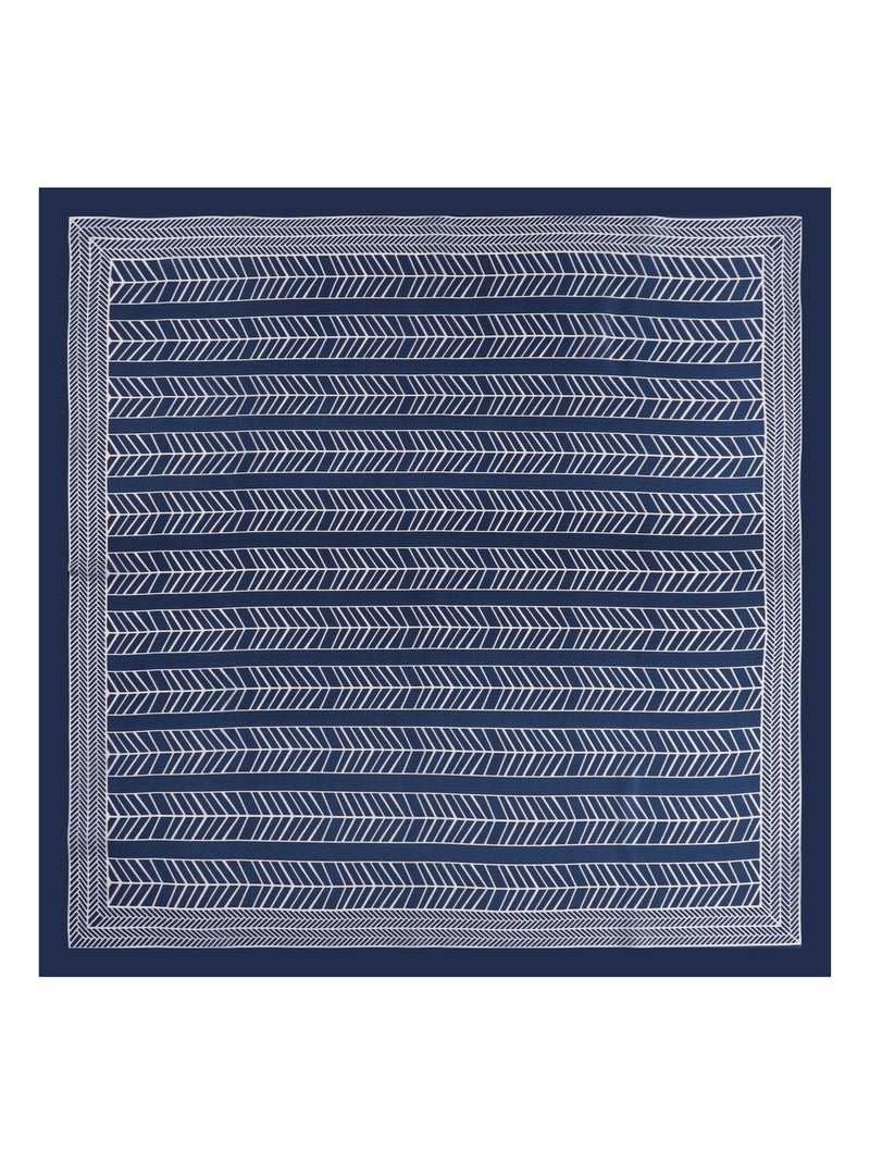 Carré de Soie LEAF Bleu - Kiabi