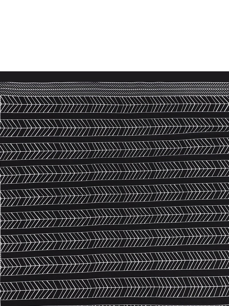 Carré de Soie LEAF Noir - Kiabi