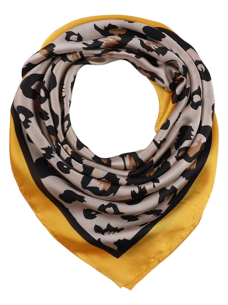 Carré de Soie PANTHER Jaune - Kiabi