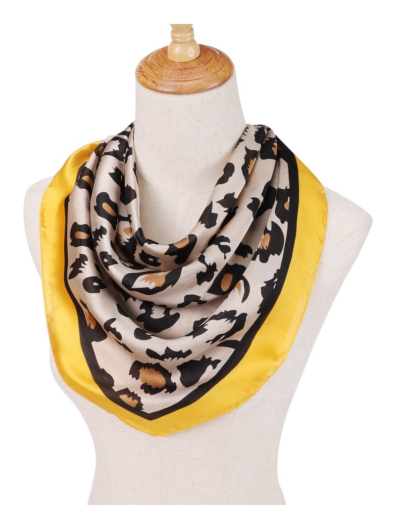 Carré de Soie PANTHER Jaune - Kiabi