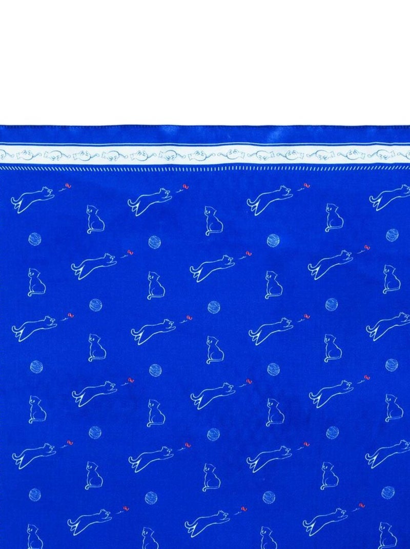 Carré de soie Piccolo Catsy Bleu - Kiabi
