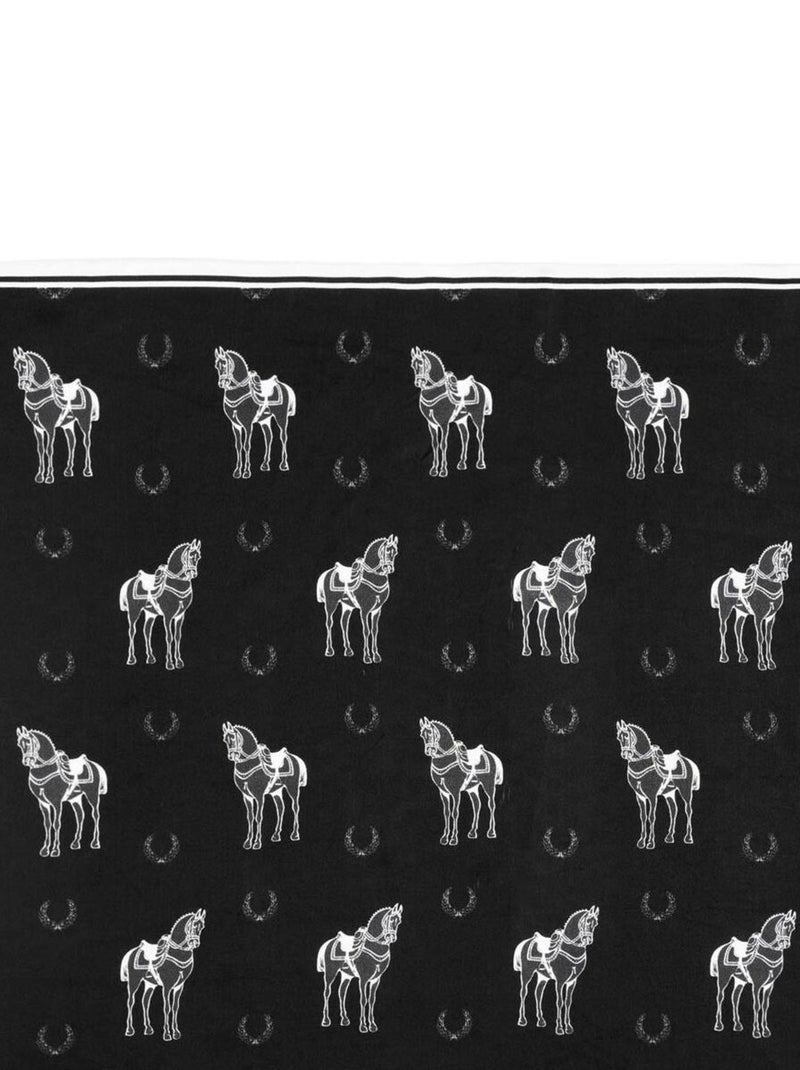 Carré de soie Piccolo Equidae Noir - Kiabi
