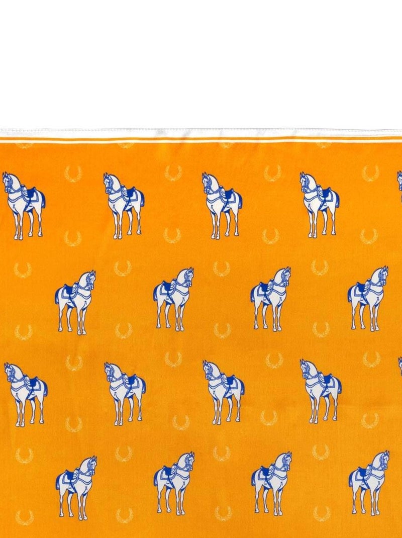 Carré de soie Piccolo Equidae Orange - Kiabi