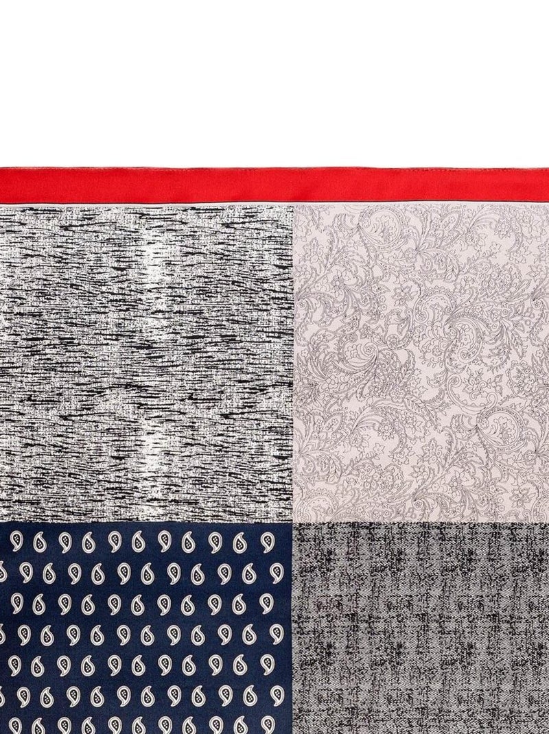 Carré de soie Piccolo Flam Bleu marine - Kiabi