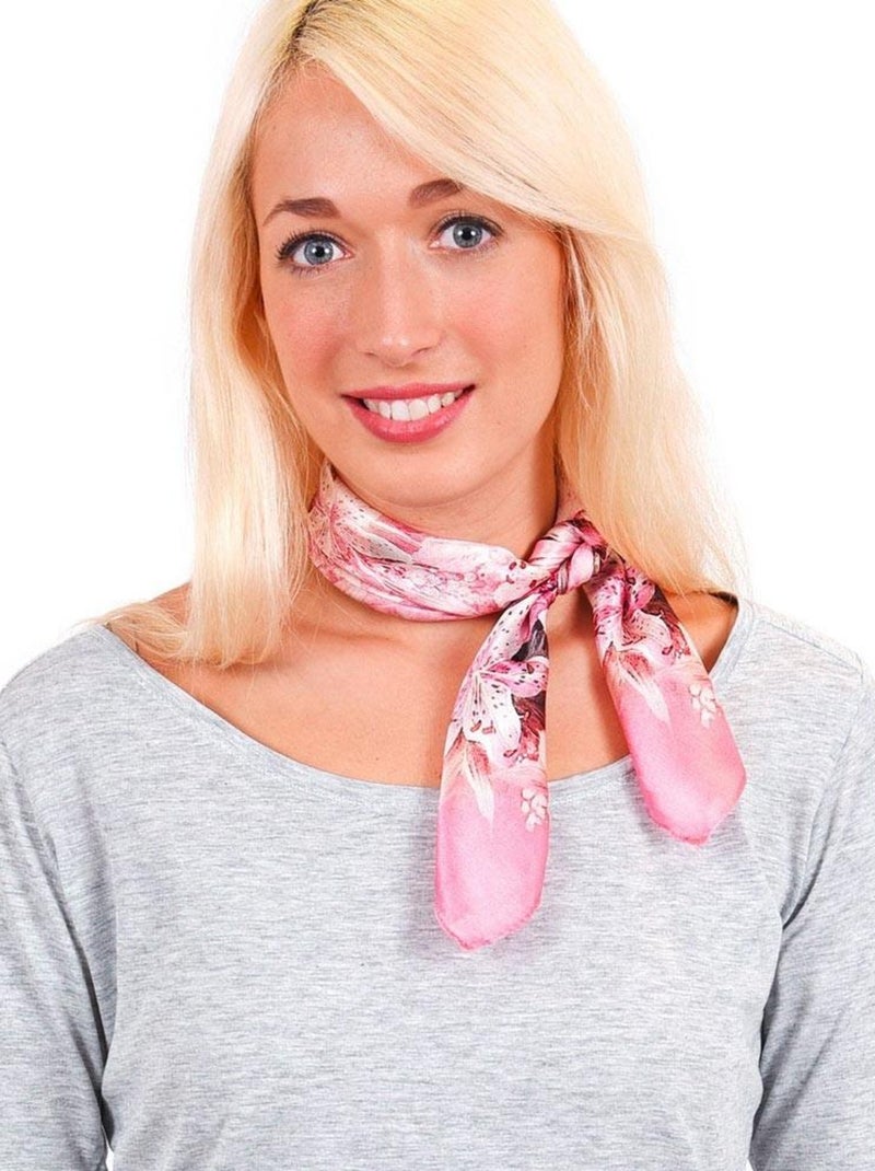 Carré de soie Piccolo Lyséa Rose - Kiabi