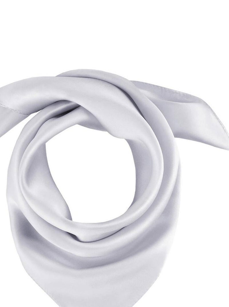 Carré de soie Piccolo uni Argent - Kiabi