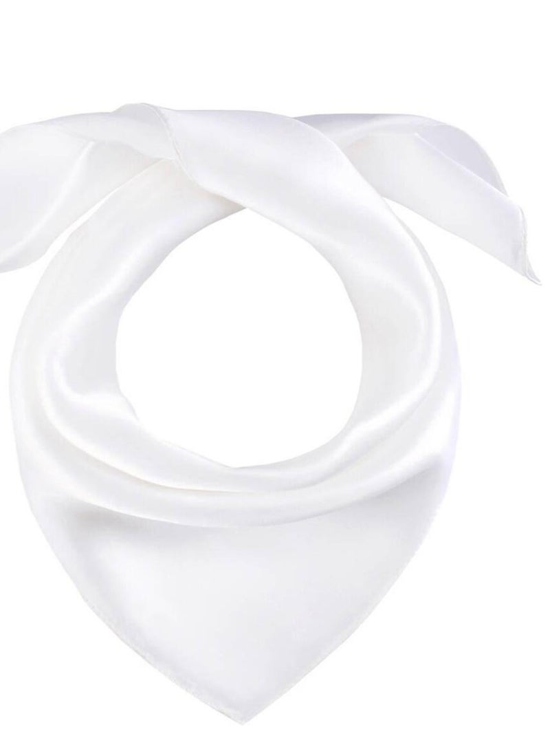 Carré de soie Piccolo uni Blanc - Kiabi