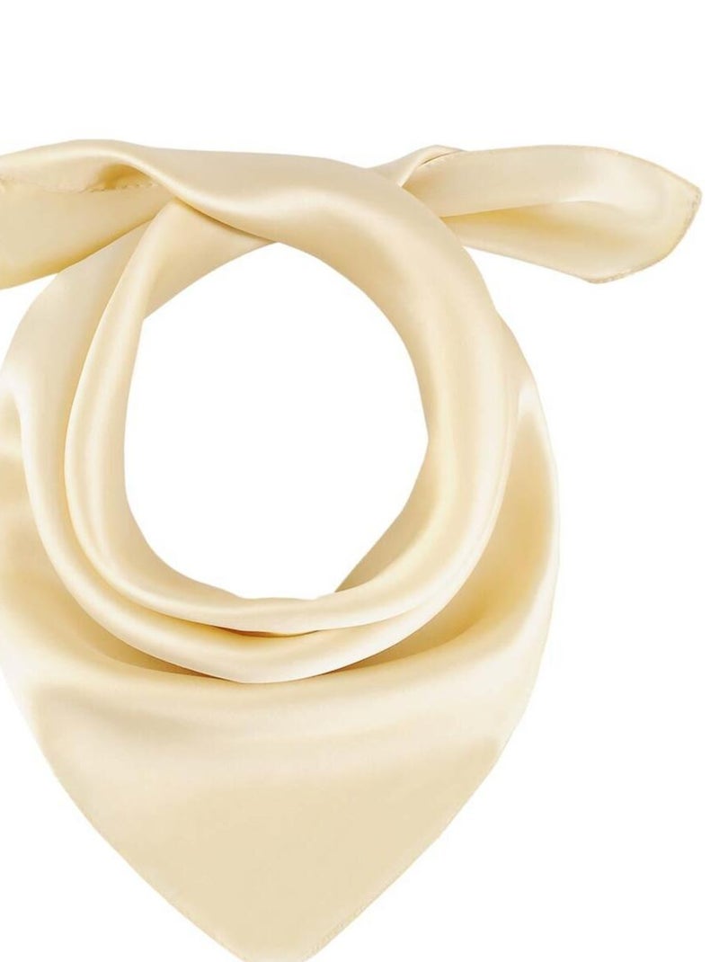 Carré de soie Piccolo uni Blanc cassé - Kiabi