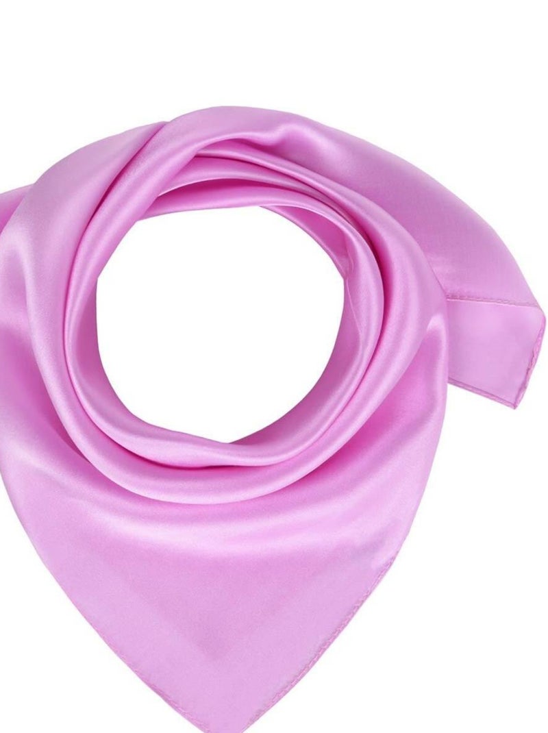 Carré de soie Piccolo uni Rose parme - Kiabi