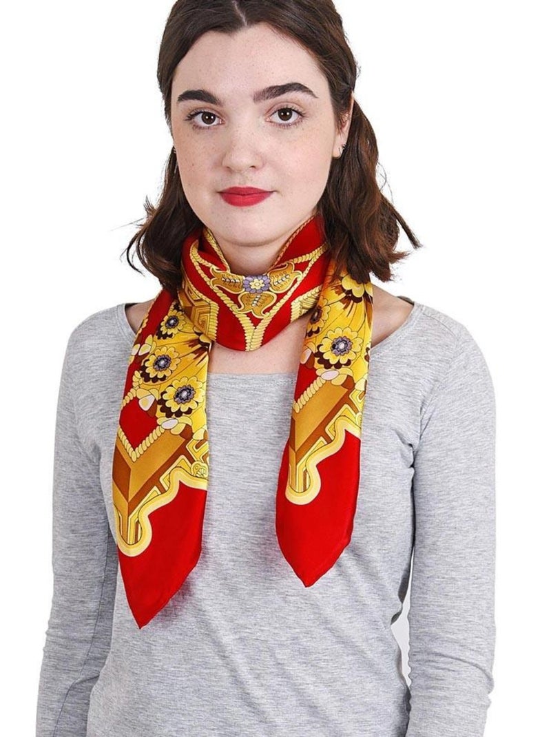 Carré de soie Premium Aleja Rouge - Kiabi