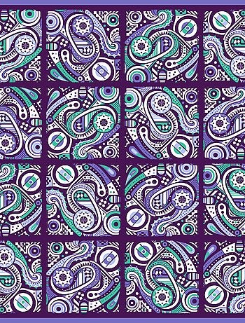 Carré de soie Prémium Arkane - 65 x 65 cm