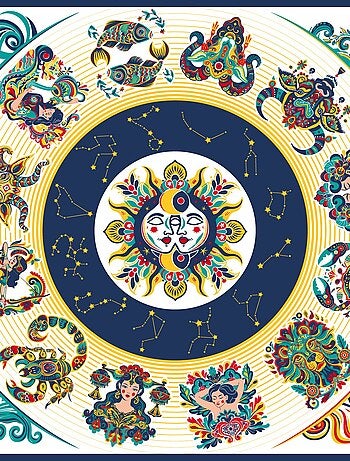 Carré de soie Prémium Astro - 65 x 65 cm