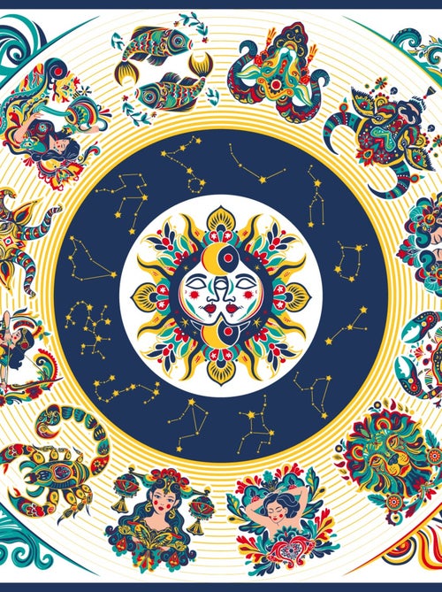 Carré de soie Prémium Astro - 65 x 65 cm - Kiabi