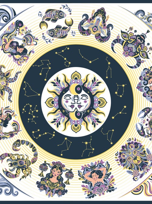 Carré de soie Prémium Astro - 65 x 65 cm - Kiabi