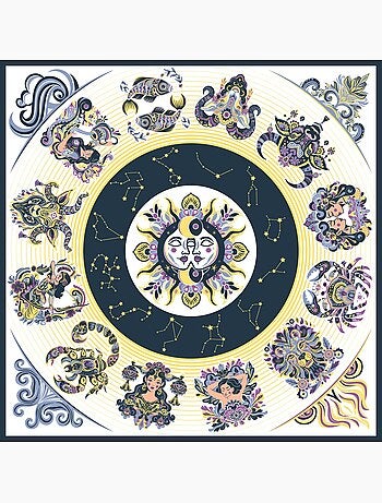 Carré de soie Prémium Astro - 65 x 65 cm