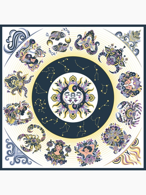 Carré de soie Prémium Astro - 65 x 65 cm - Kiabi