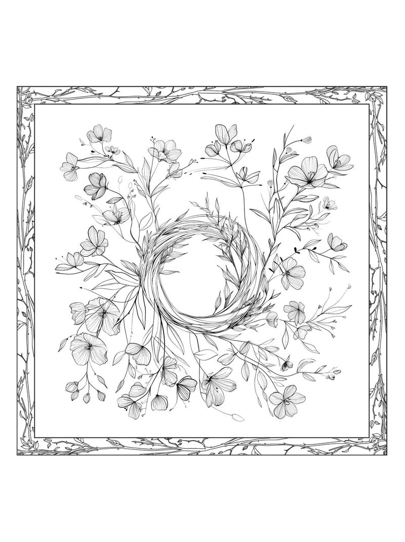 Carré de Soie Prémium Attrape-Rêve - 65 x 65 cm Noir - Kiabi